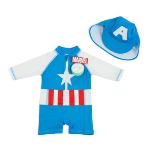 MARVEL Cuddle club captain America Superhero swimwear size 3-6M
